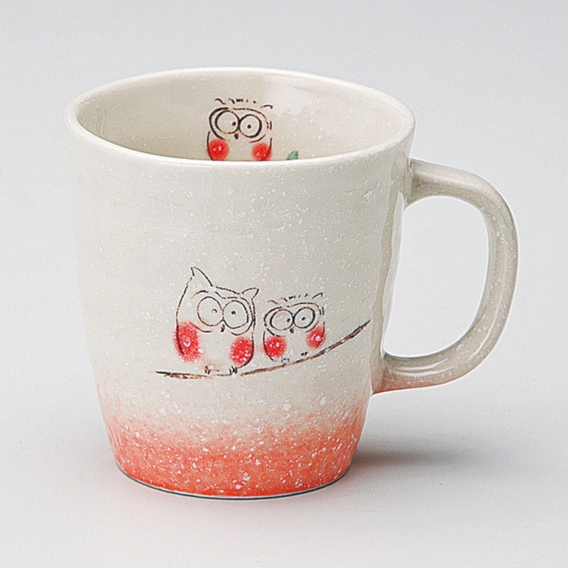 金正陶器 吹ふくろうマグ(赤) 1個(ご注文単位1個)【直送品】