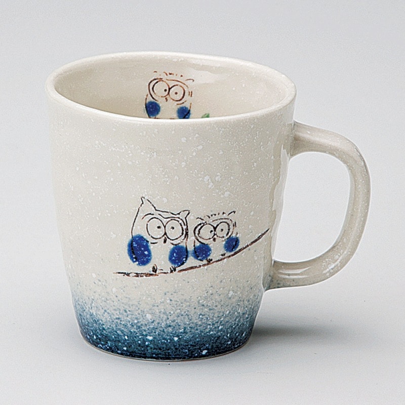 金正陶器 吹ふくろうマグ(青) 1個(ご注文単位1個)【直送品】