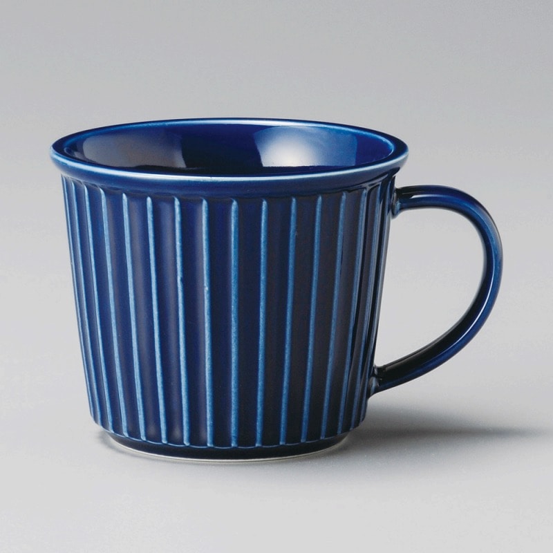 金正陶器 紺レリーフマグ 大 1個(ご注文単位1個)【直送品】