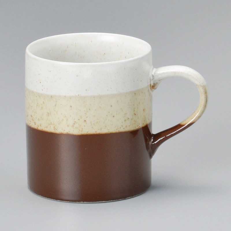 金正陶器 ぬりわけ(茶)土物マグ 1個(ご注文単位1個)【直送品】