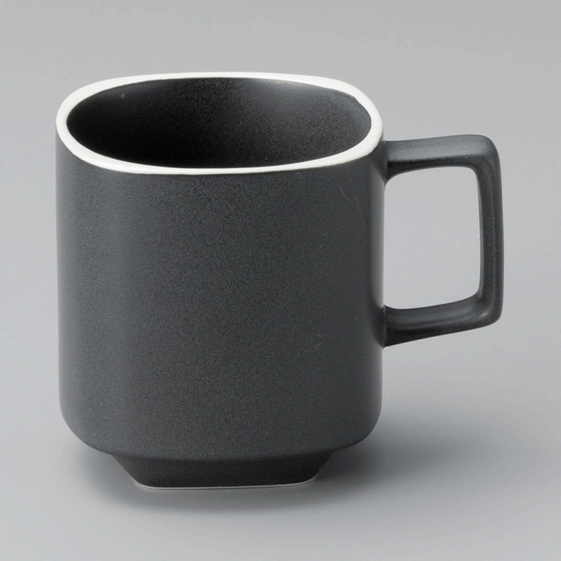 金正陶器 カーボンブラックスタックコーヒーカップ 1個(ご注文単位1個)【直送品】