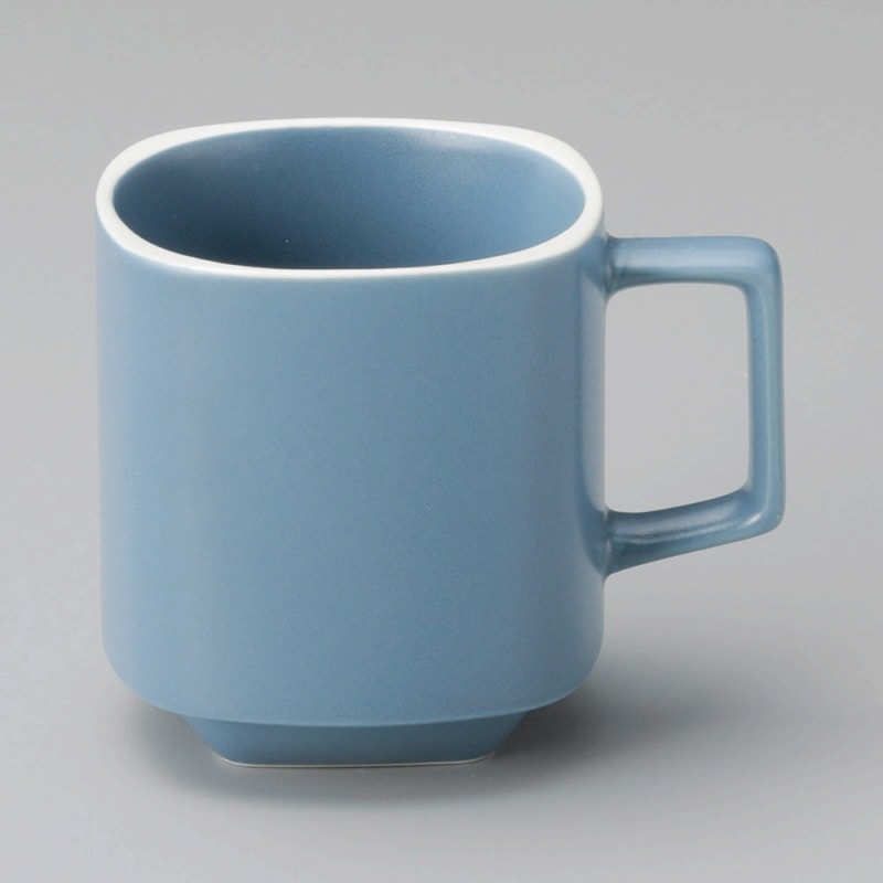 金正陶器 カームブルースタックコーヒーカップ 1個(ご注文単位1個)【直送品】