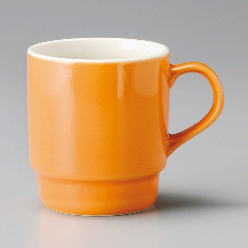 金正陶器 オレンジ色スタックマグ(新型) 1個(ご注文単位1個)【直送品】