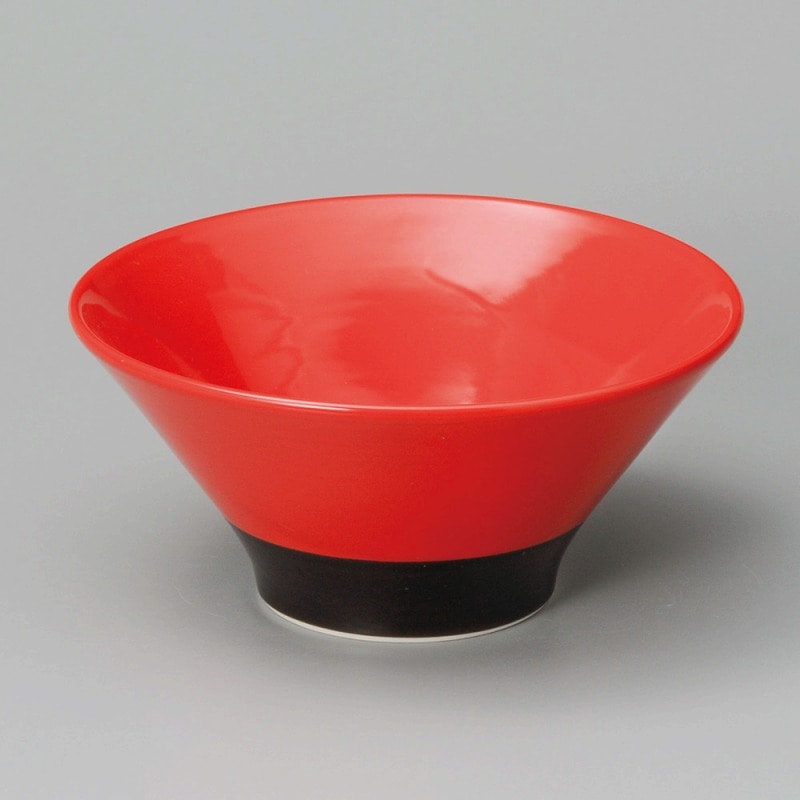 金正陶器 赤釉ﾊﾏ黒6.5麺鉢 1個（ご注文単位1個）【直送品】