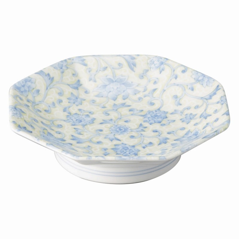 金正陶器 唐彩八角高台皿 1個(ご注文単位1個)【直送品】