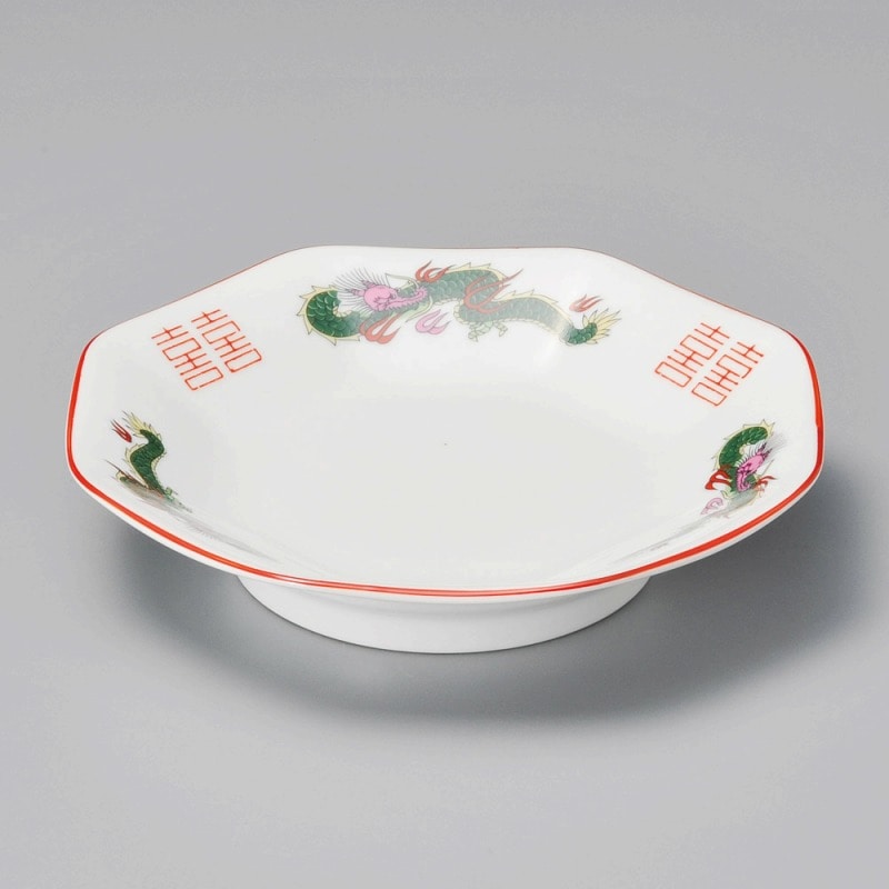 金正陶器 三ツ竜八角高台皿 1個(ご注文単位1個)【直送品】