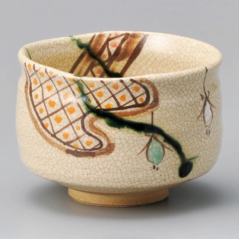 金正陶器 弥七田織部抹茶椀(木)六兵衛作 1個(ご注文単位1個)【直送品】