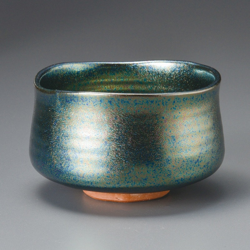金正陶器 虹彩筒型抹茶碗 1個(ご注文単位1個)【直送品】