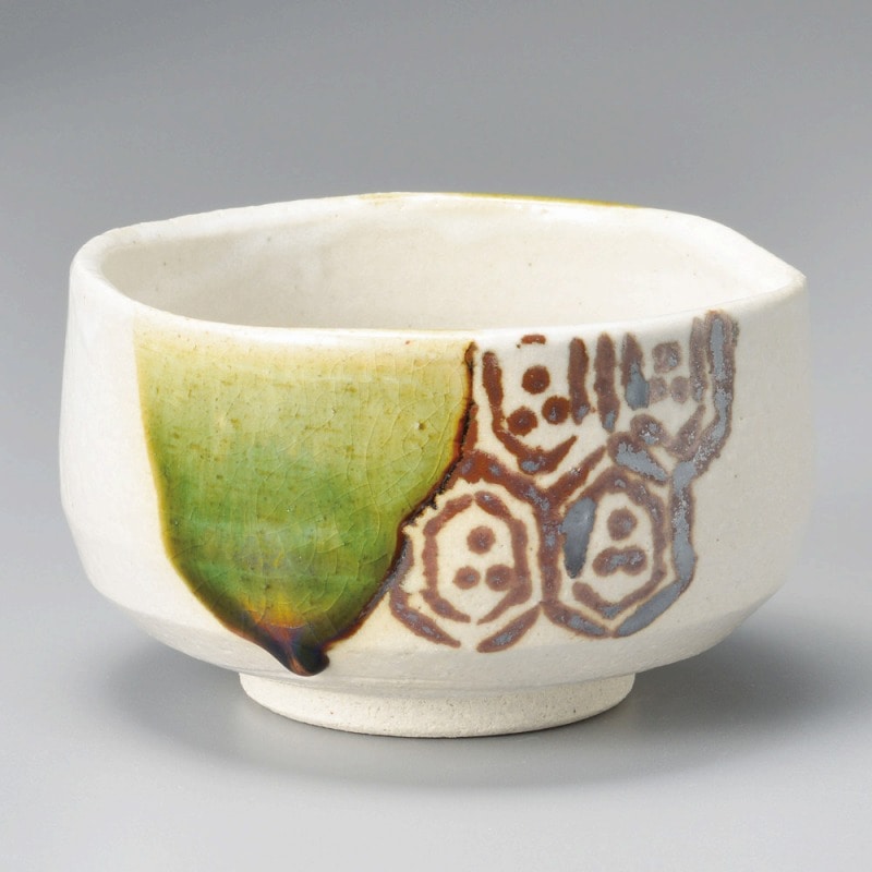 金正陶器 織部掛抹茶碗 1個(ご注文単位1個)【直送品】