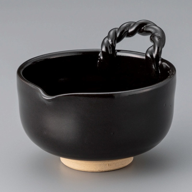 金正陶器 継ぎ分け茶碗・黒 1個(ご注文単位1個)【直送品】