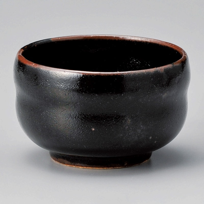 金正陶器 黒釉ひさご抹茶(小) 1個(ご注文単位1個)【直送品】