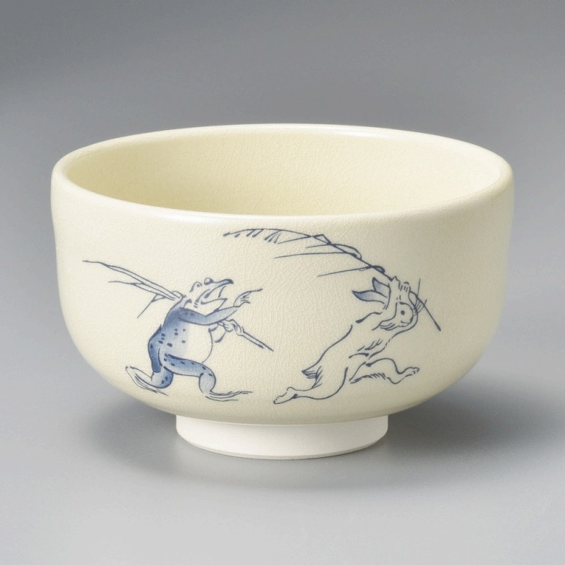 金正陶器 白鳥獣戯画切立茶碗 1個(ご注文単位1個)【直送品】