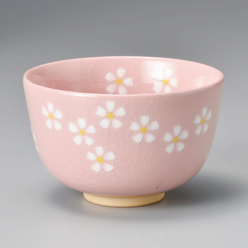 金正陶器 花絵ピンク茶碗 1個(ご注文単位1個)【直送品】