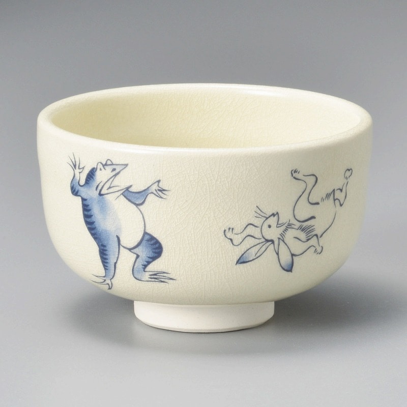 金正陶器 白鳥獣戯画切立小茶碗 1個(ご注文単位1個)【直送品】