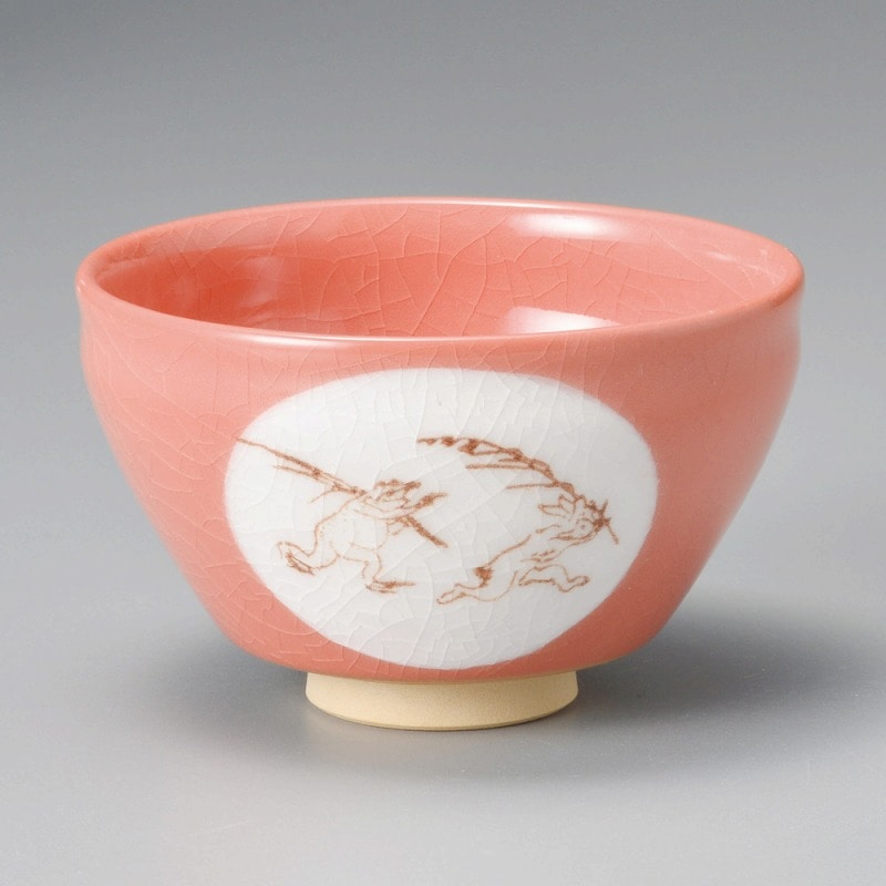 金正陶器 赤鳥獣戯画小茶碗 1個(ご注文単位1個)【直送品】