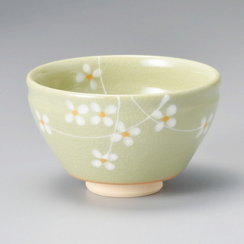 金正陶器 小花天目型ヒワ小茶碗 1個(ご注文単位1個)【直送品】
