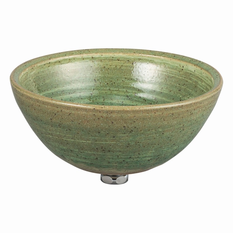 金正陶器 緑釉うずしお手洗鉢 1個(ご注文単位1個)【直送品】
