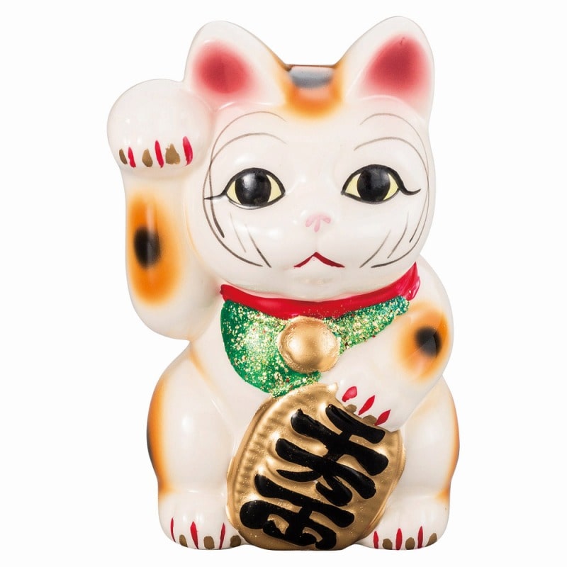 金正陶器 千万両組猫白猫(右) 1個(ご注文単位1個)【直送品】