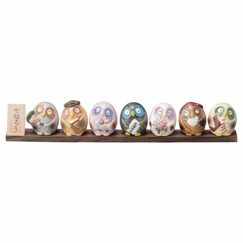 金正陶器 七福フクロウ開運板付き 1個(ご注文単位1個)【直送品】