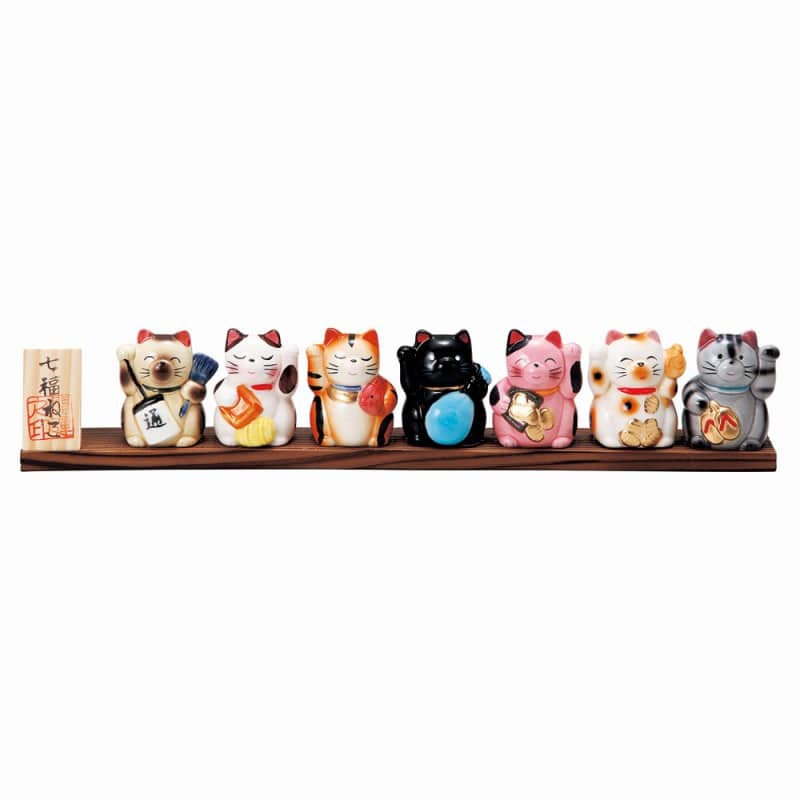 金正陶器 七福猫開運板付き 1個(ご注文単位1個)【直送品】