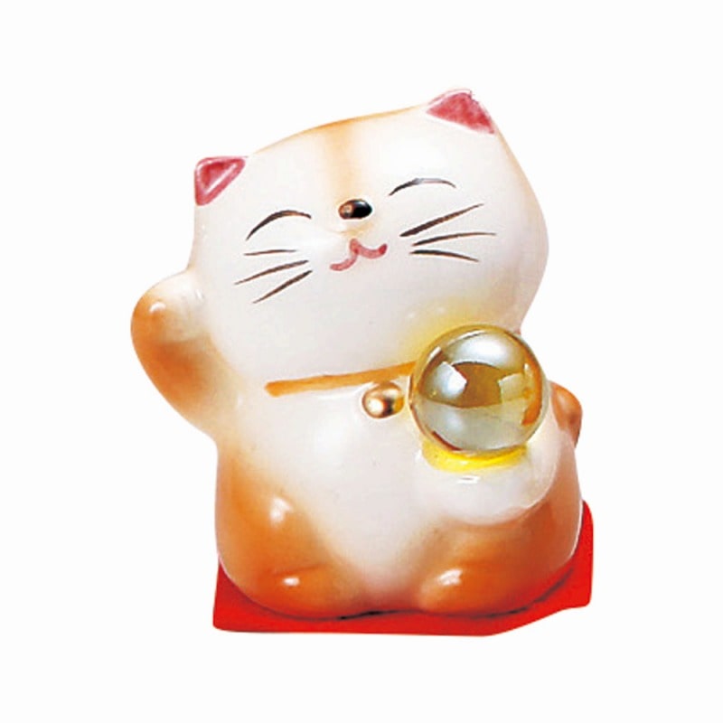 金正陶器 開運風水ミニ猫(茶色) 1個(ご注文単位1個)【直送品】