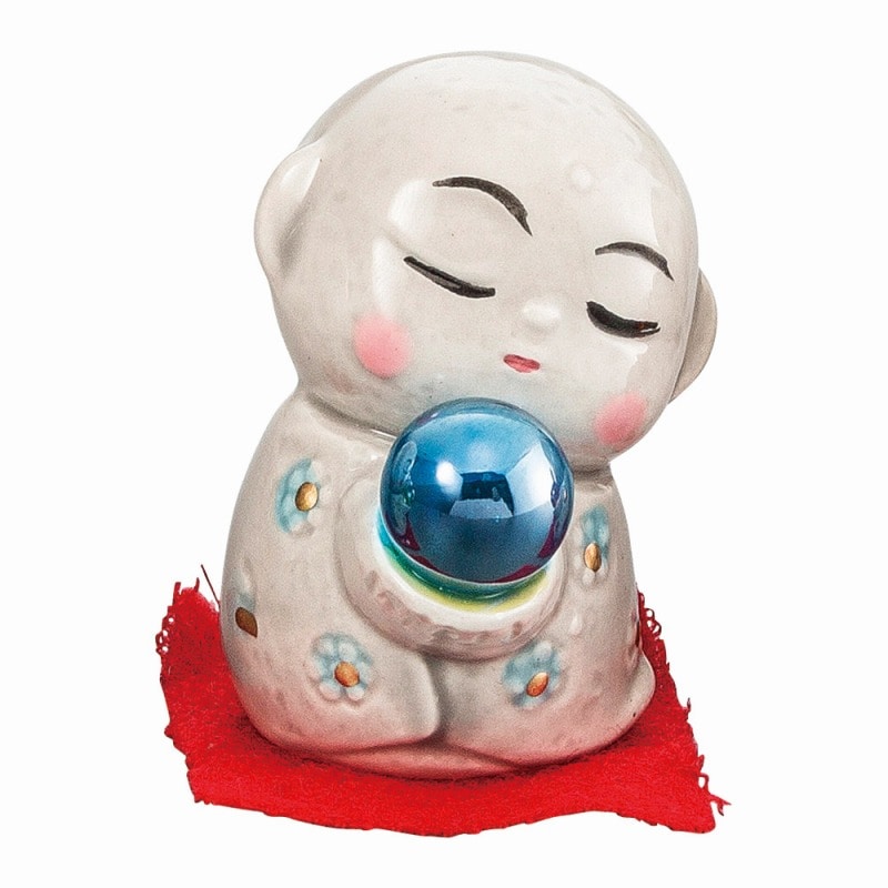 金正陶器 開運風水ミニお地蔵様(青色) 1個(ご注文単位1個)【直送品】