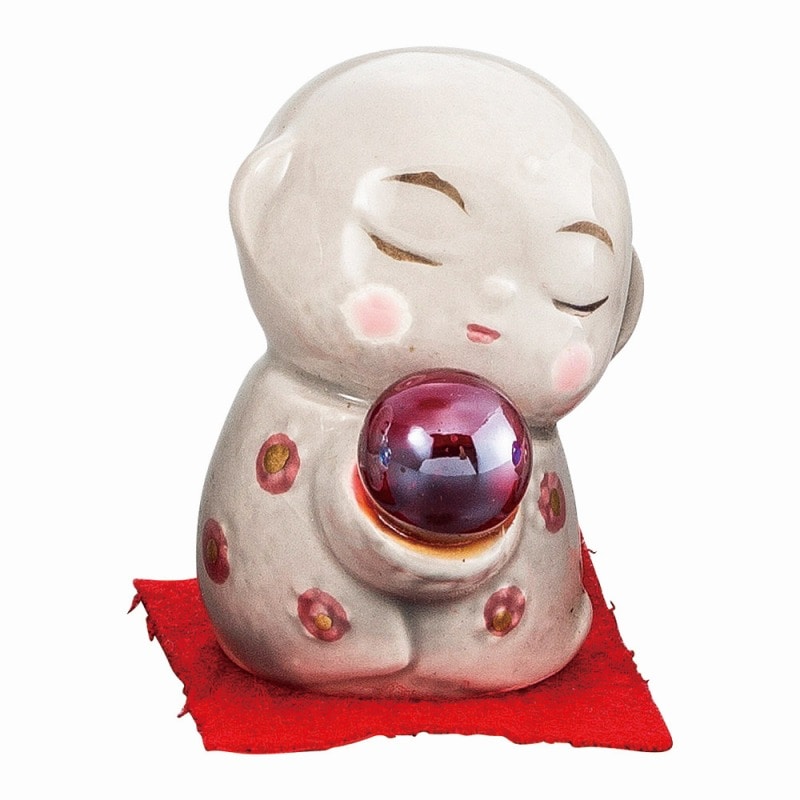 金正陶器 開運風水ミニお地蔵様(茶色) 1個(ご注文単位1個)【直送品】