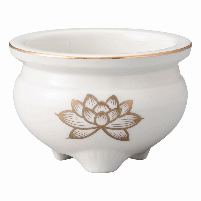 金正陶器 白金蓮3.0香炉 1個(ご注文単位1個)【直送品】