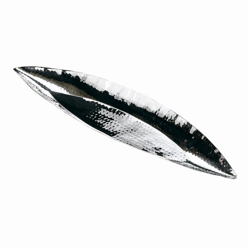 金正陶器 ステンレス槌目 木の葉型盛器大 1個(ご注文単位1個)【直送品】