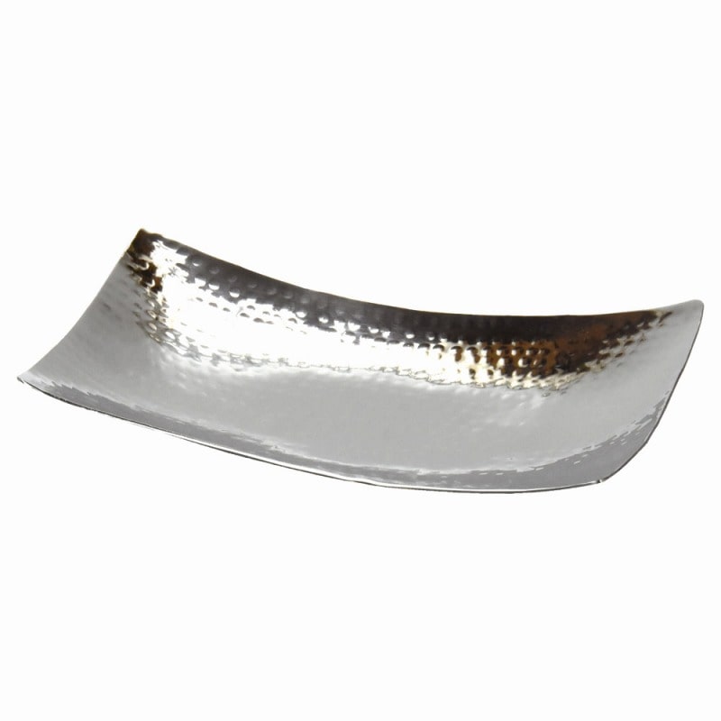 金正陶器 ステンレス槌目吹上長角皿(中) 1個(ご注文単位1個)【直送品】