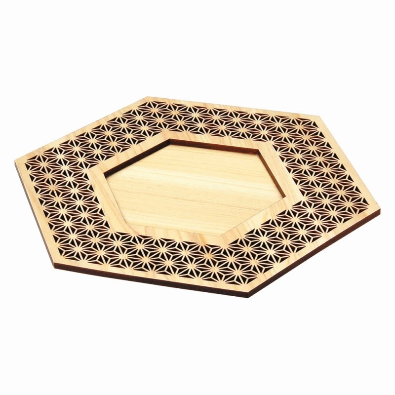 金正陶器 ひのき細密・プレート六角 麻の葉 1個(ご注文単位1個)【直送品】