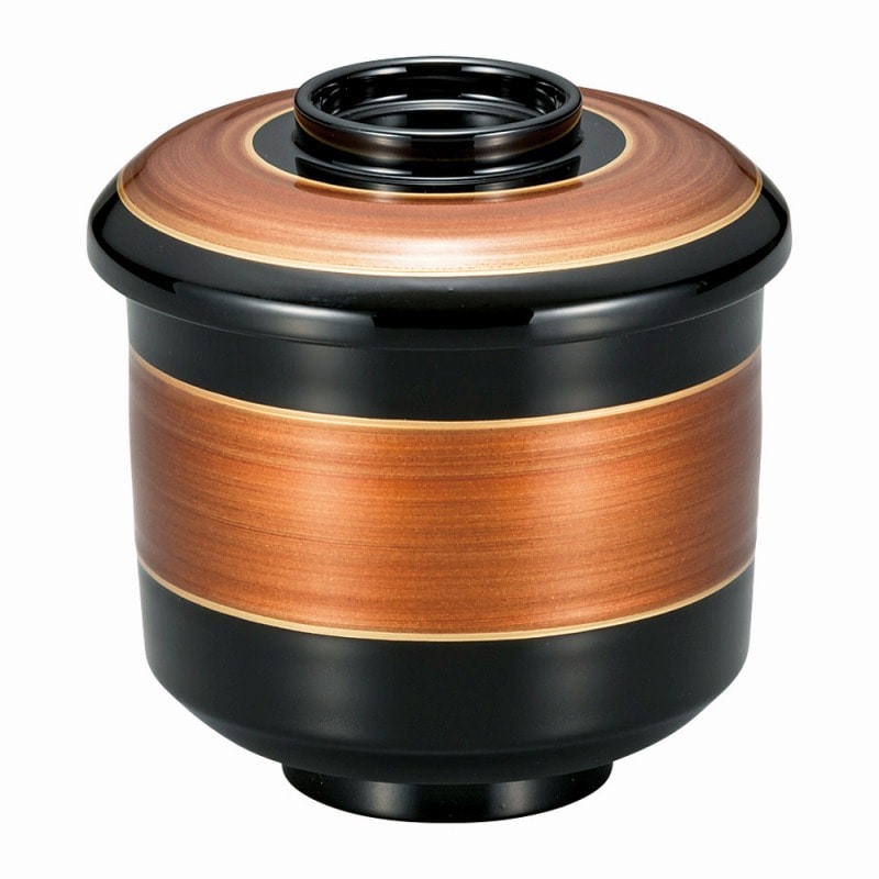 金正陶器 茶金帯30乱筋飯器 1個(ご注文単位1個)【直送品】