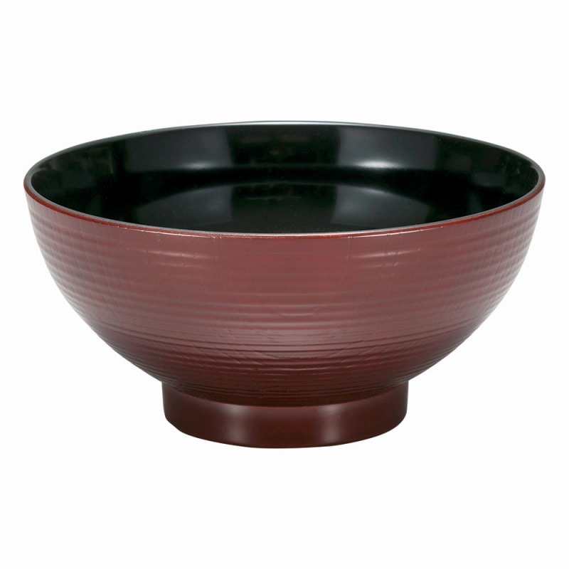 金正陶器 新溜内黒 木目乱筋丼6寸 1個(ご注文単位1個)【直送品】