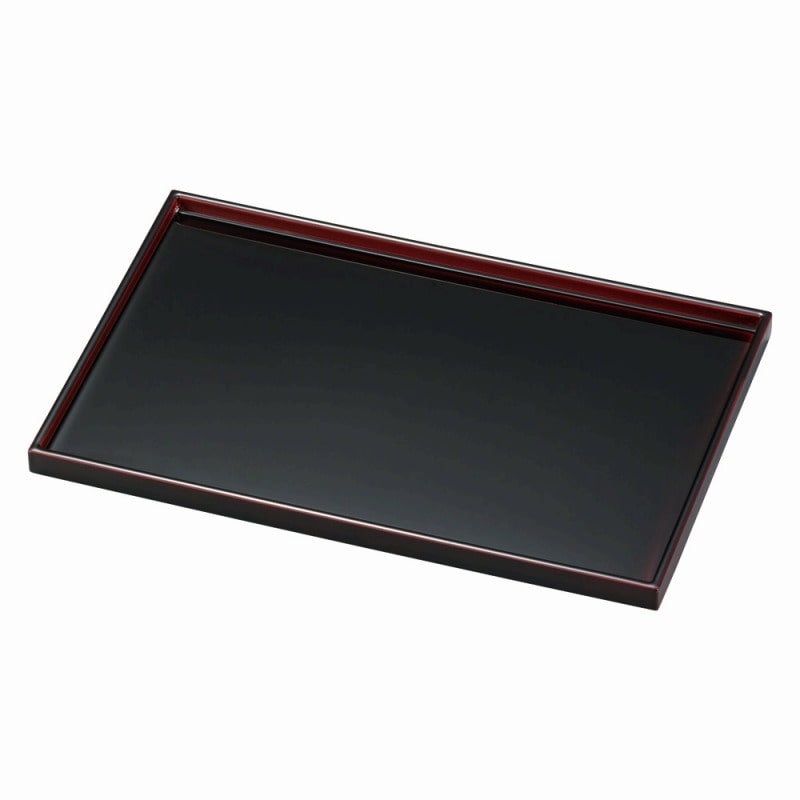 金正陶器 溜漆風裏黒 9寸長角盆 1個(ご注文単位1個)【直送品】