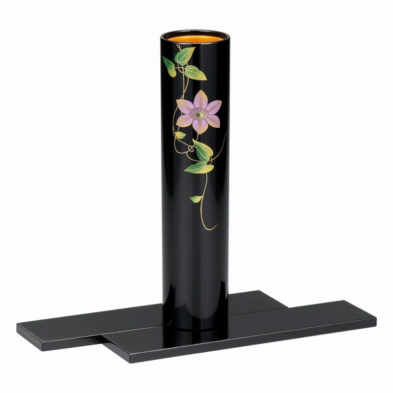 金正陶器 貝鉄線丸花器(木製 水板付) 1個(ご注文単位1個)【直送品】