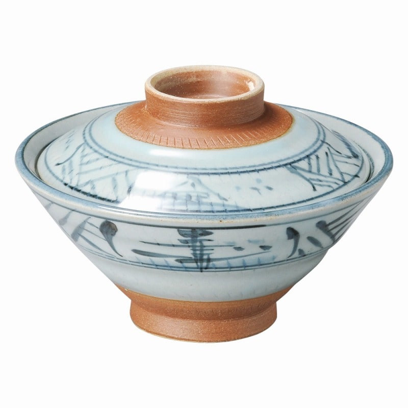 金正陶器 トチリ山水 のり茶(蓋付) 1個(ご注文単位1個)【直送品】