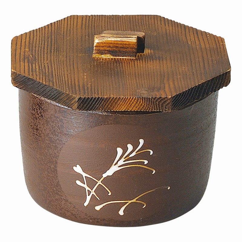 金正陶器 南蛮ススキ 飯器(木蓋付) 1個(ご注文単位1個)【直送品】