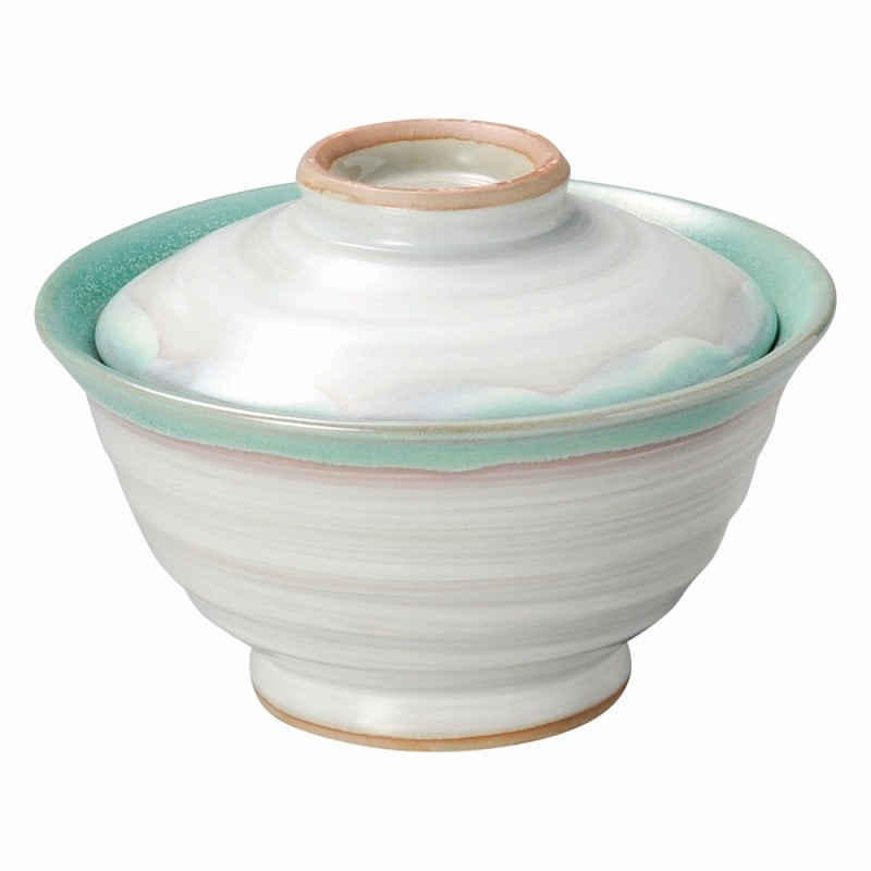 金正陶器 緑水 蓋付丼 1個(ご注文単位1個)【直送品】