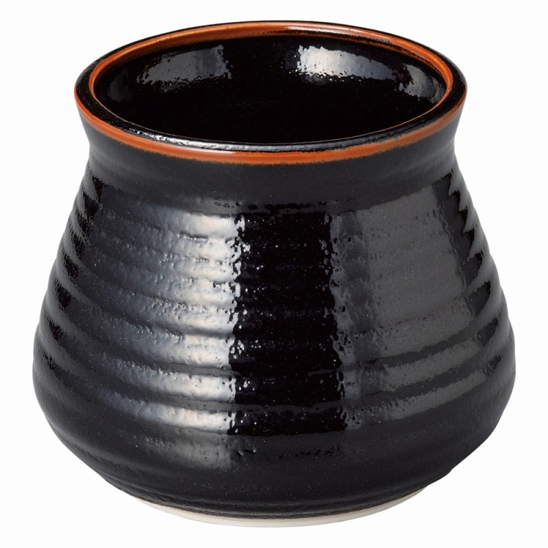金正陶器 ゆず天目 ガラ入(大) 1個(ご注文単位1個)【直送品】