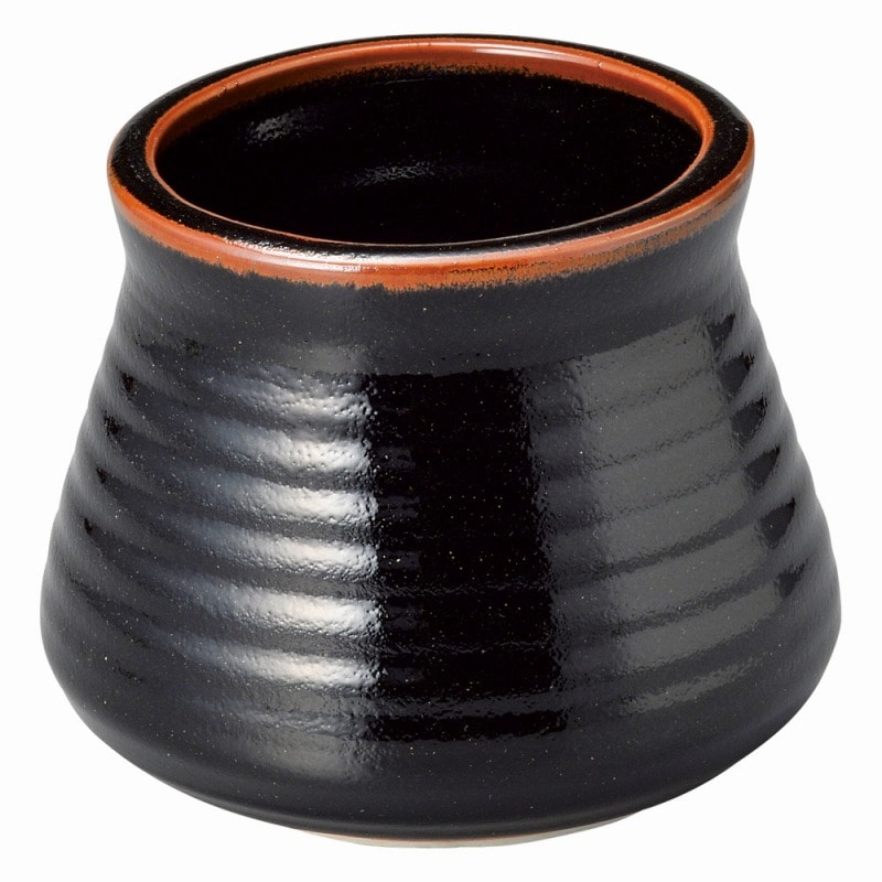 金正陶器 ゆず天目 ガラ入(小) 1個(ご注文単位1個)【直送品】
