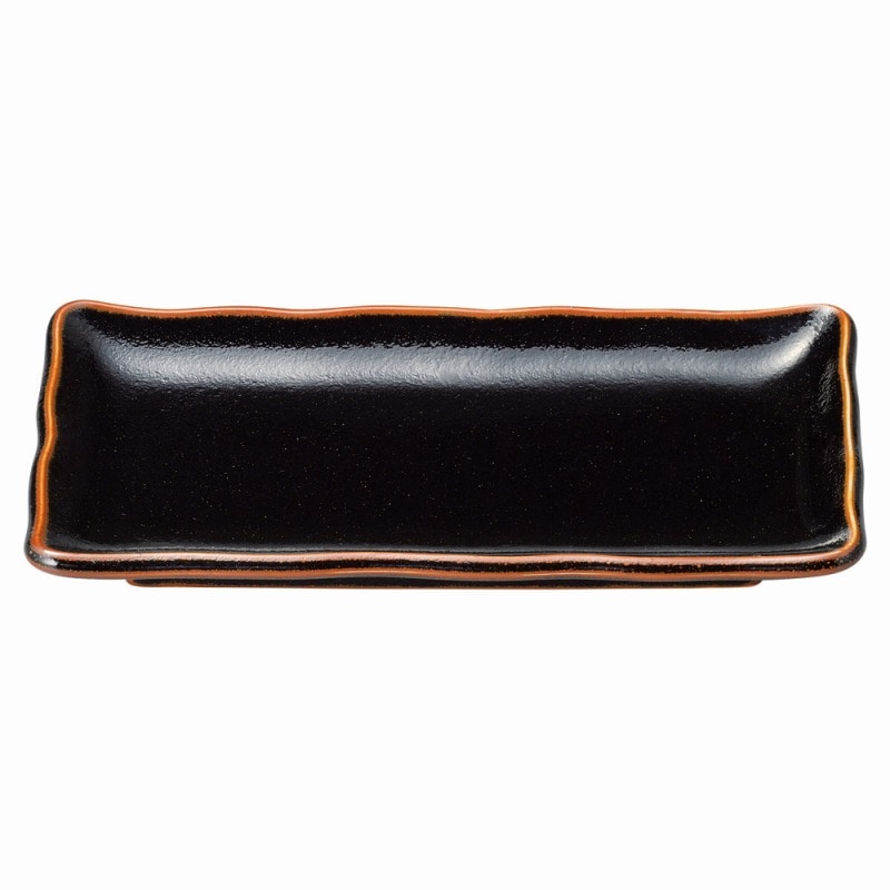 金正陶器 ゆず天目 おにぎり皿 1個(ご注文単位1個)【直送品】