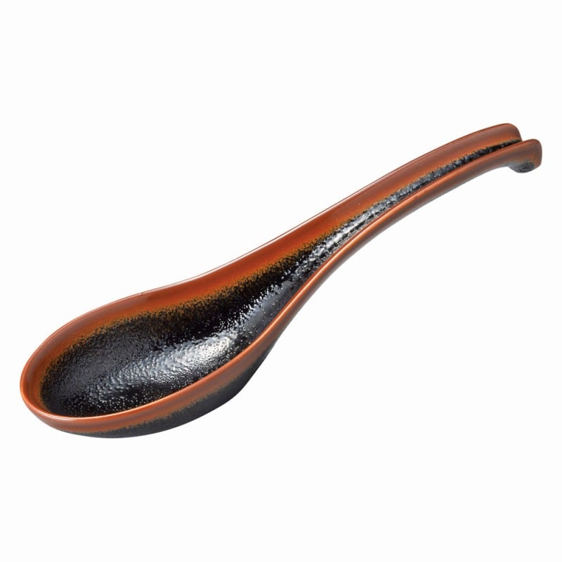 金正陶器 ゆず天目 レンゲ(大) 1個(ご注文単位1個)【直送品】