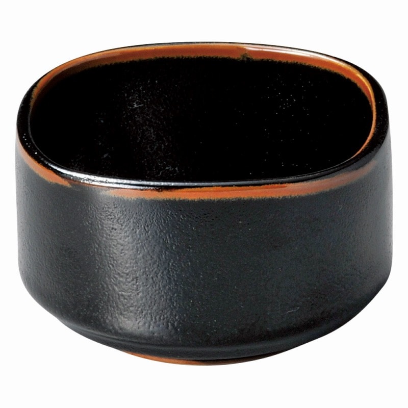 金正陶器 ゆず天目 角3.8小鉢 1個(ご注文単位1個)【直送品】