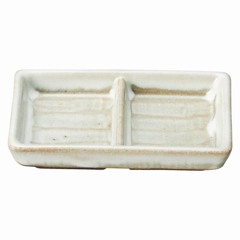 金正陶器 唐津うのふ 二ツ切やくみ皿 1個(ご注文単位1個)【直送品】