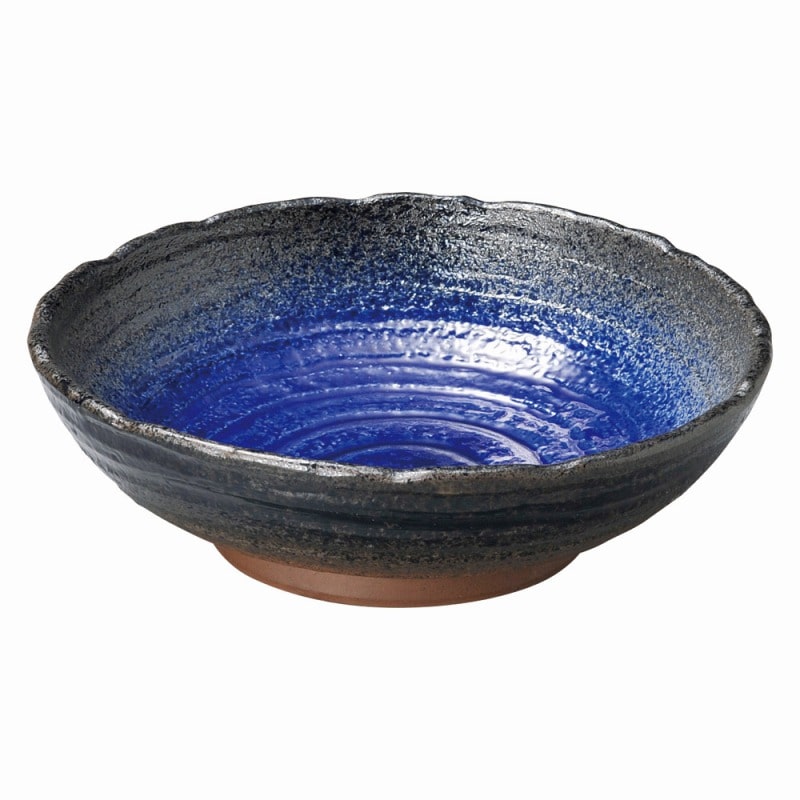 金正陶器 強化 伊賀るり釉 波渕8.0鉢 1個(ご注文単位1個)【直送品】