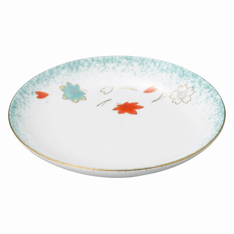 金正陶器 ひすい吹吉祥(強化) 新丸4.0皿 1個(ご注文単位1個)【直送品】