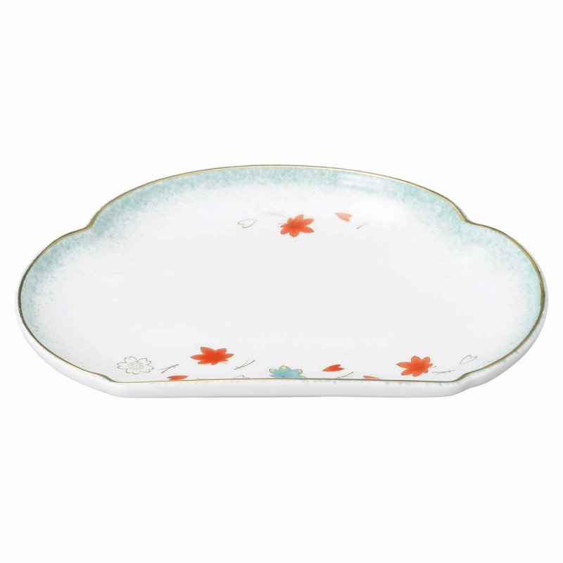 金正陶器 ひすい吹吉祥(強化) 松型天皿 1個(ご注文単位1個)【直送品】