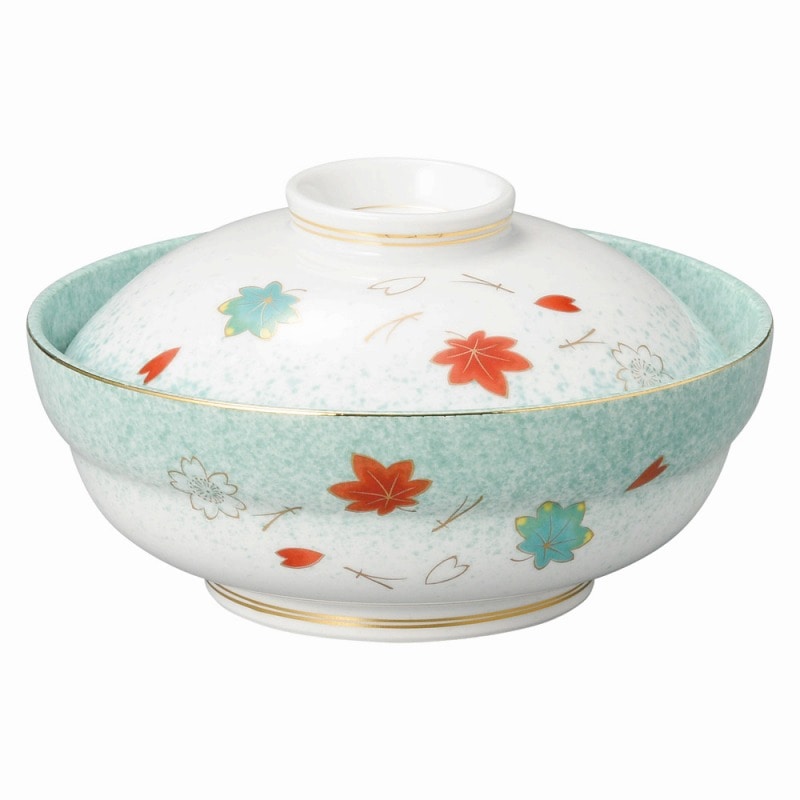 金正陶器 ひすい吹吉祥(強化) 京型蓋向 1個(ご注文単位1個)【直送品】