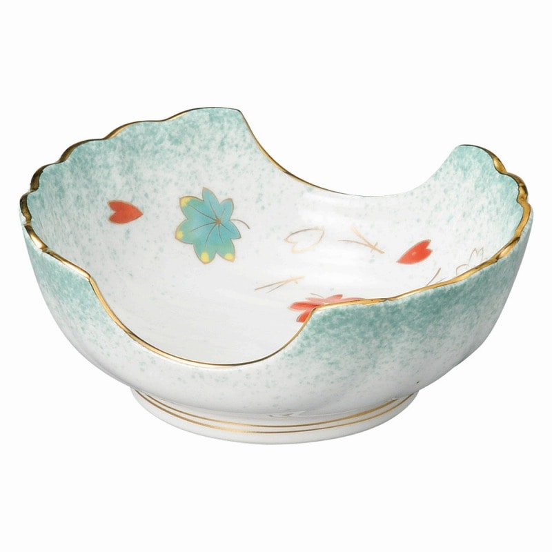 金正陶器 ひすい吹吉祥(強化) 二方切小鉢 1個(ご注文単位1個)【直送品】