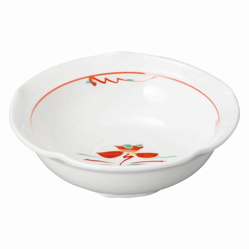 金正陶器 赤絵花紋 梅型4.8小鉢 1個(ご注文単位1個)【直送品】